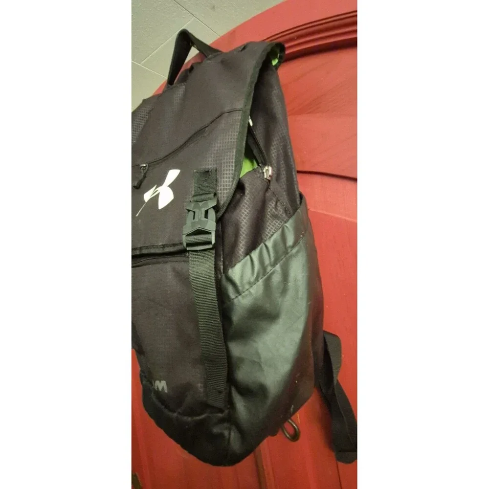 Under Armour Team Flap Backpack Black Storm Rucksack Laptop Book Bag School Read